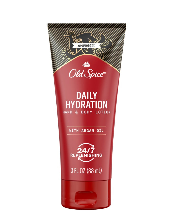 Old Spice Daily Hydration Hand & Body Lotion for Men Swagger with Argan Oil - 3oz/15pk