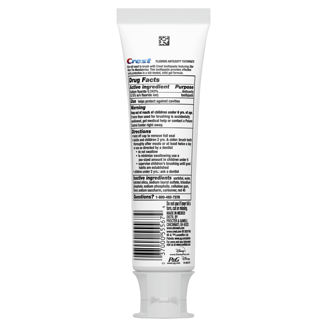 Crest Kids Toothpaste featuring Star Wars The Mandalorian Strawberry Flavor - 4.2oz/6pk
