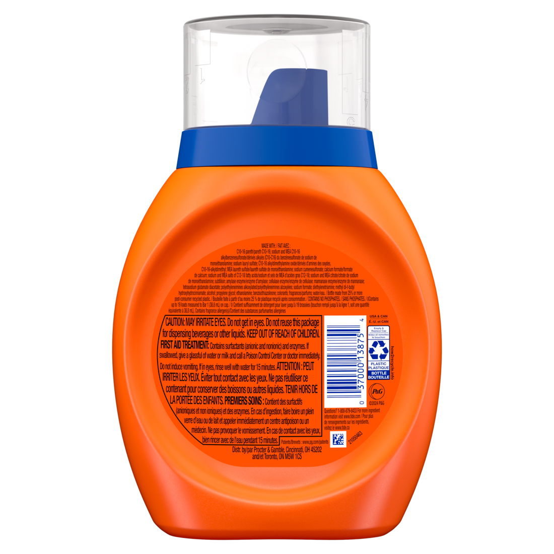 Tide Laundry Detergent Liquid Original Scent 19 Loads Works on 100% of Common Stains - 25oz/6pk