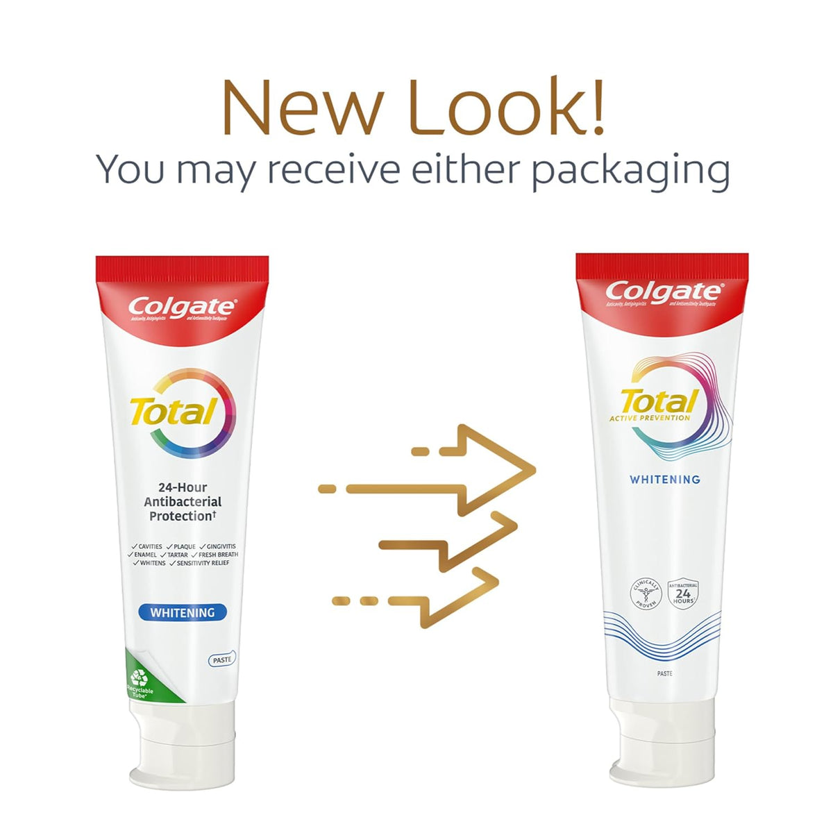 Colgate Total Toothpaste Whitening Paste - (2x5.1)oz/12pk