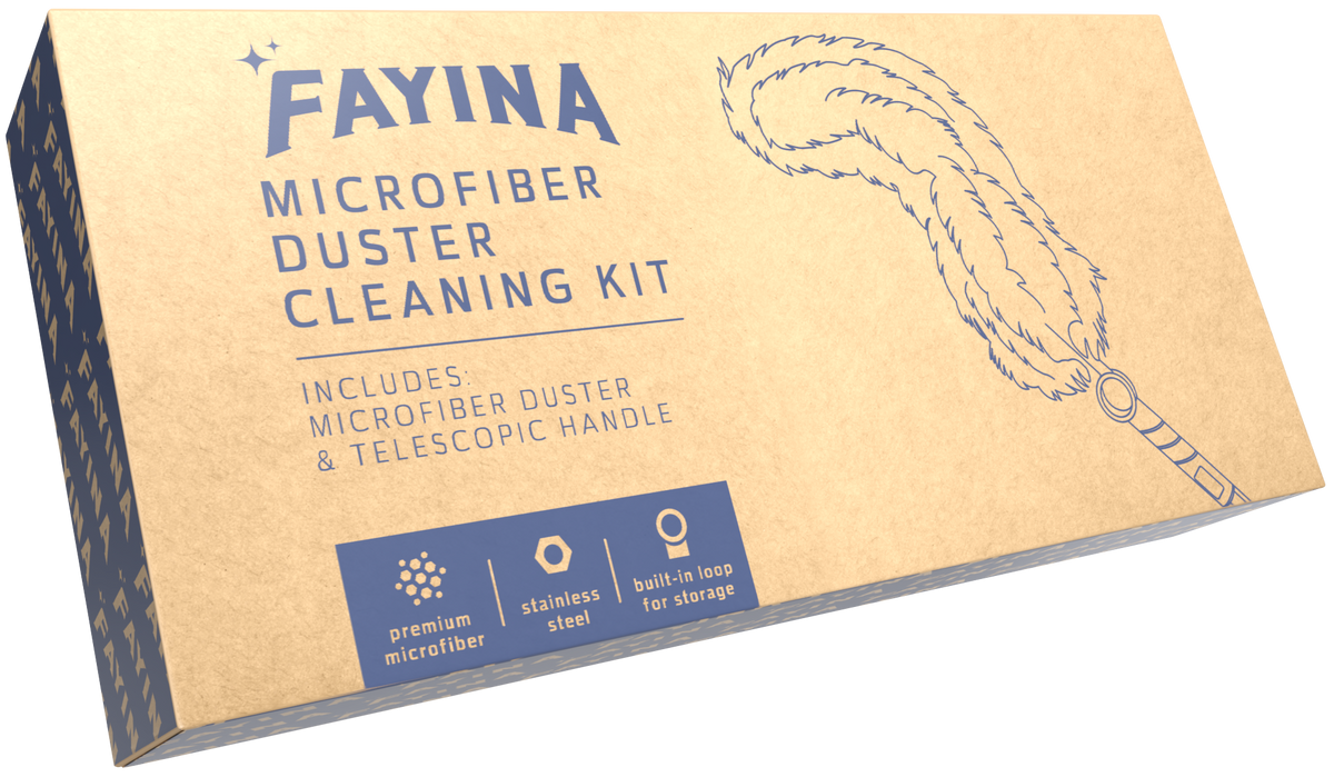 Fayina Microfiber Duster & Telescopic Handle Kit - 1ct/6pk