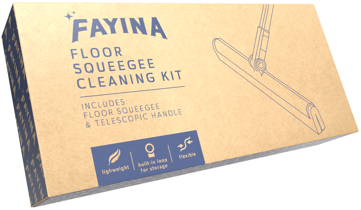 Fayina Floor Squeegee & Telescopic Handle Kit - 1ct/6pk