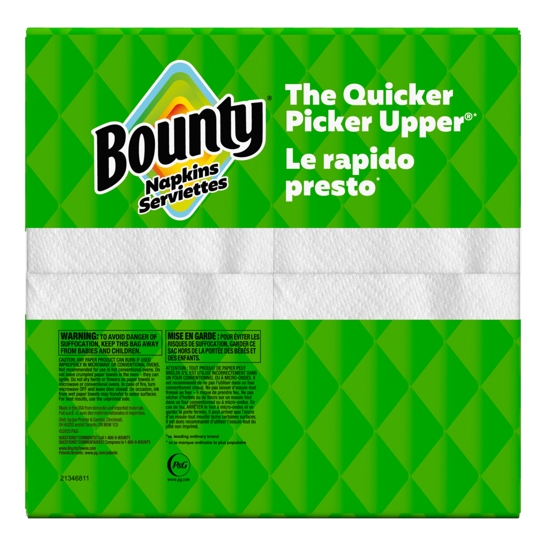 Bounty Paper Napkins White - 400ct/4pk