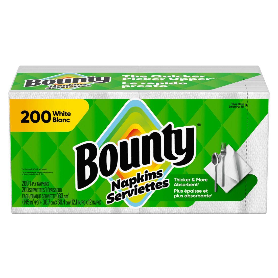 Bounty Paper Napkins White - 200ct/8pk