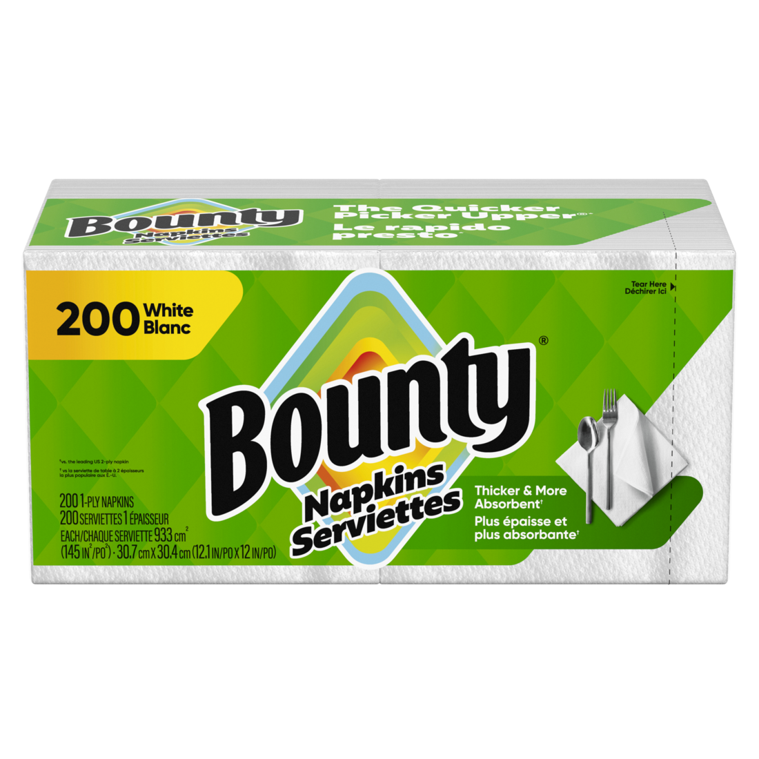 Bounty Paper Napkins White - 200ct/8pk