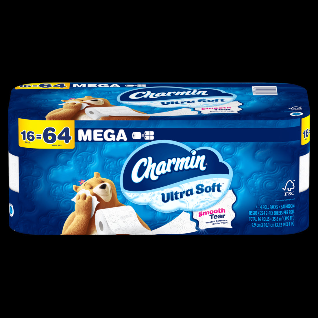 Charmin Ultra Soft Toilet Paper Mega Rolls 224 sheets per roll - 16ct/1pk