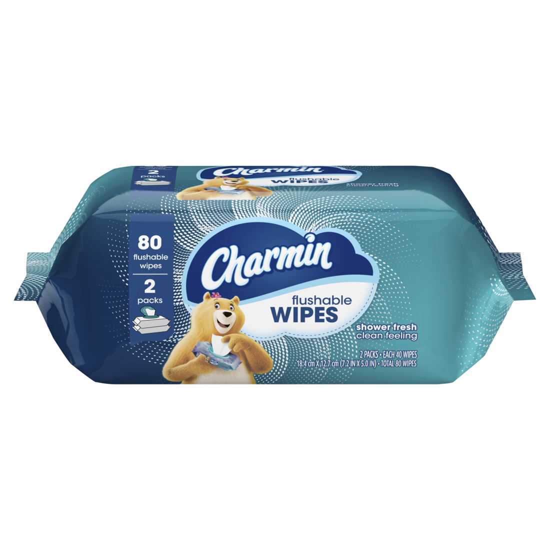 Charmin Wet Wipes Flushable 2 Packs 40 Wipes Per Pack - 80ct/6pk