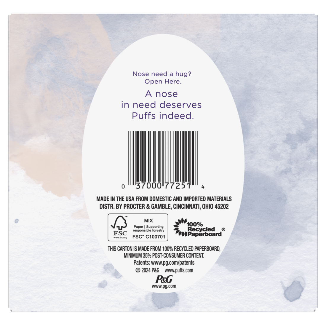 Puffs Ultra Soft Facial Tissues 1 Cube 48 Facial Tissues Per Box - 48ct/18pk