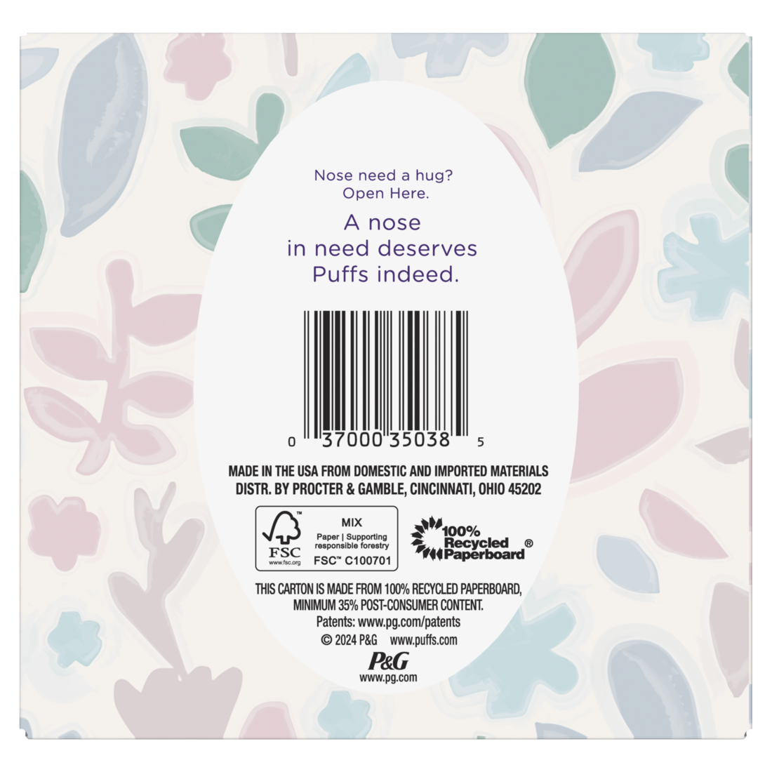 Puffs Ultra Soft Facial Tissues 1 Cube 56 Facial Tissues Per Box - 56ct/24pk