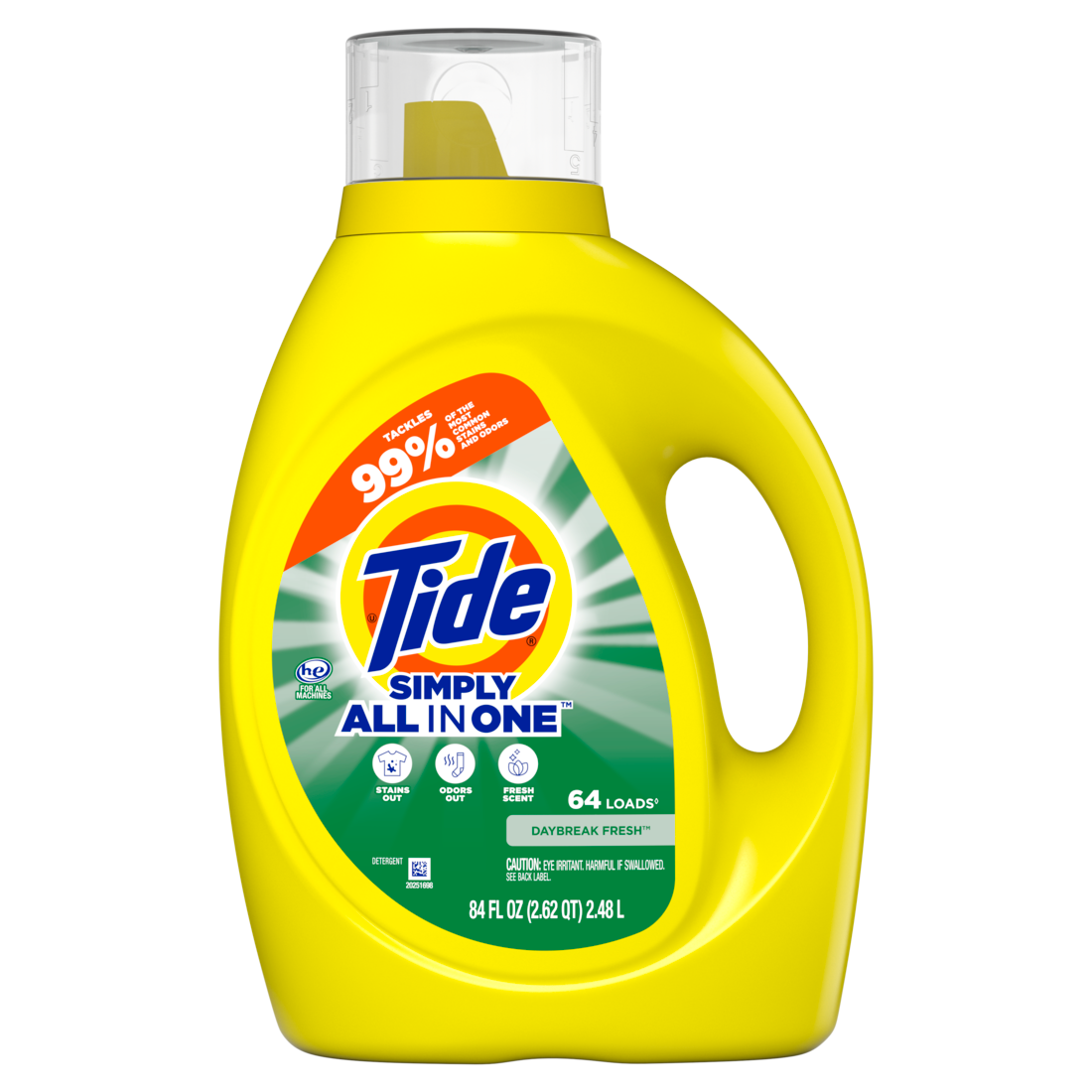 Tide Simply All-In-One Liquid Laundry Detergent Daybreak Fresh Scent 64 Loads - 84oz/4pk