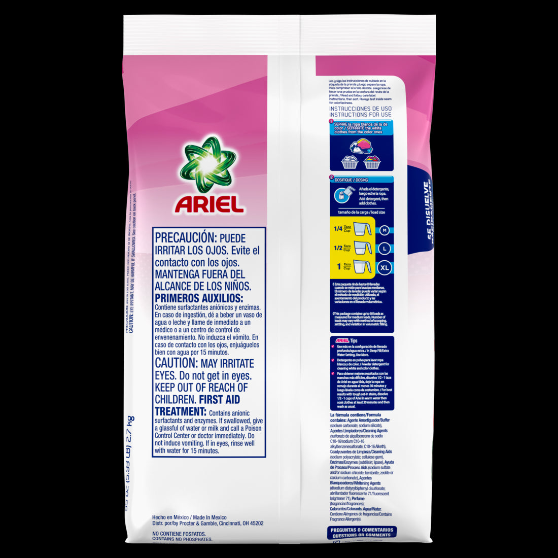 Ariel with a Touch of Downy Freshness Powder Laundry Detergent 2.7kg 60 Loads - 95oz/6pk