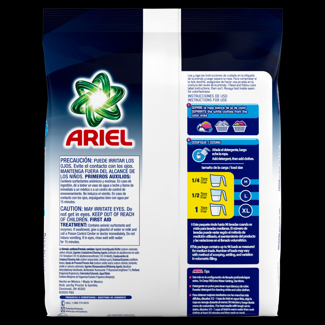 Ariel Ultra Oxi Powder Laundry Detergent Original Scent 4.3kg 96 Loads - 153oz/2pk