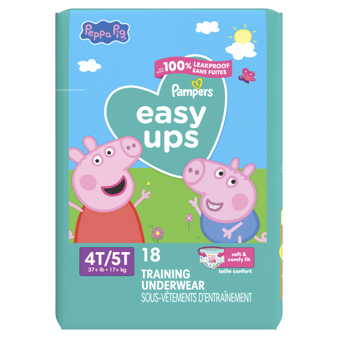 Pampers Easy Ups Training Underwear Peppa Pig Size 6 (4T5T) - 18ct/4pk