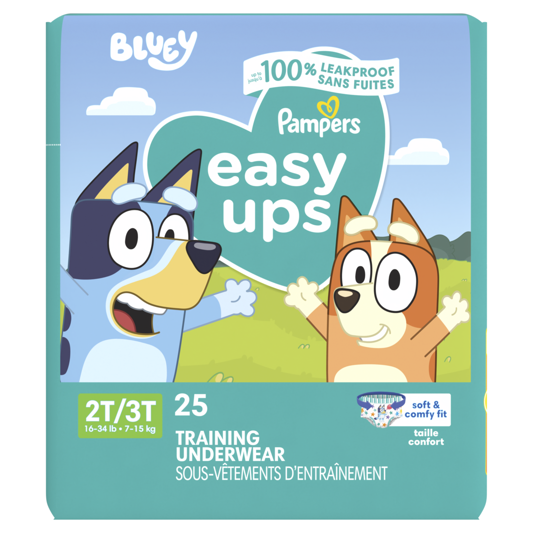 Pampers Easy Ups Training Underwear Boys Size 4 2T-3T - 25ct/4pk