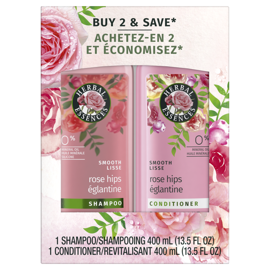 Herbal Essences Smooth Shampoo and Conditioner- (2x13.5)oz/4pk