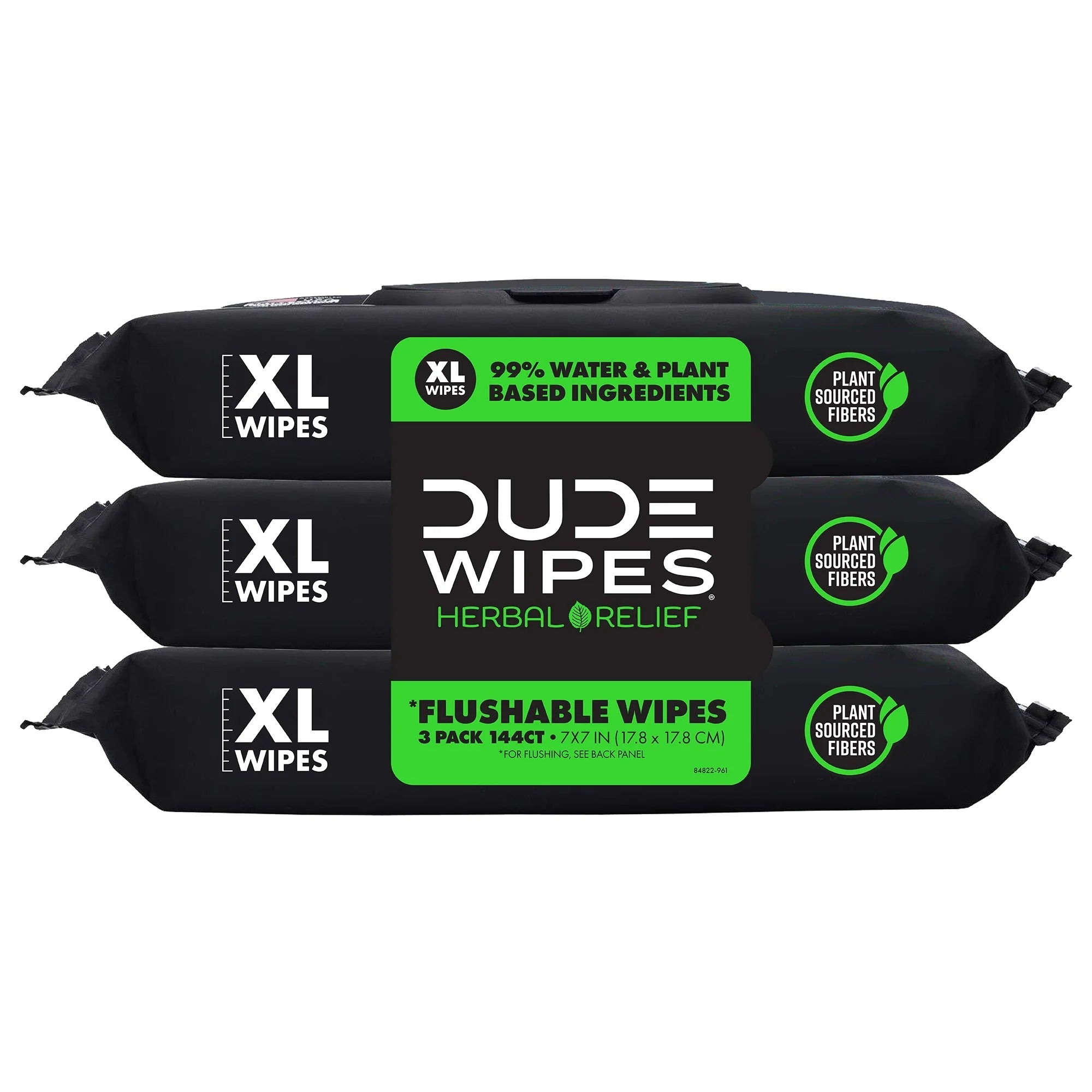 Dude Wipes Herbal Relief Flushable Wipes - (3x48)ct/4pk