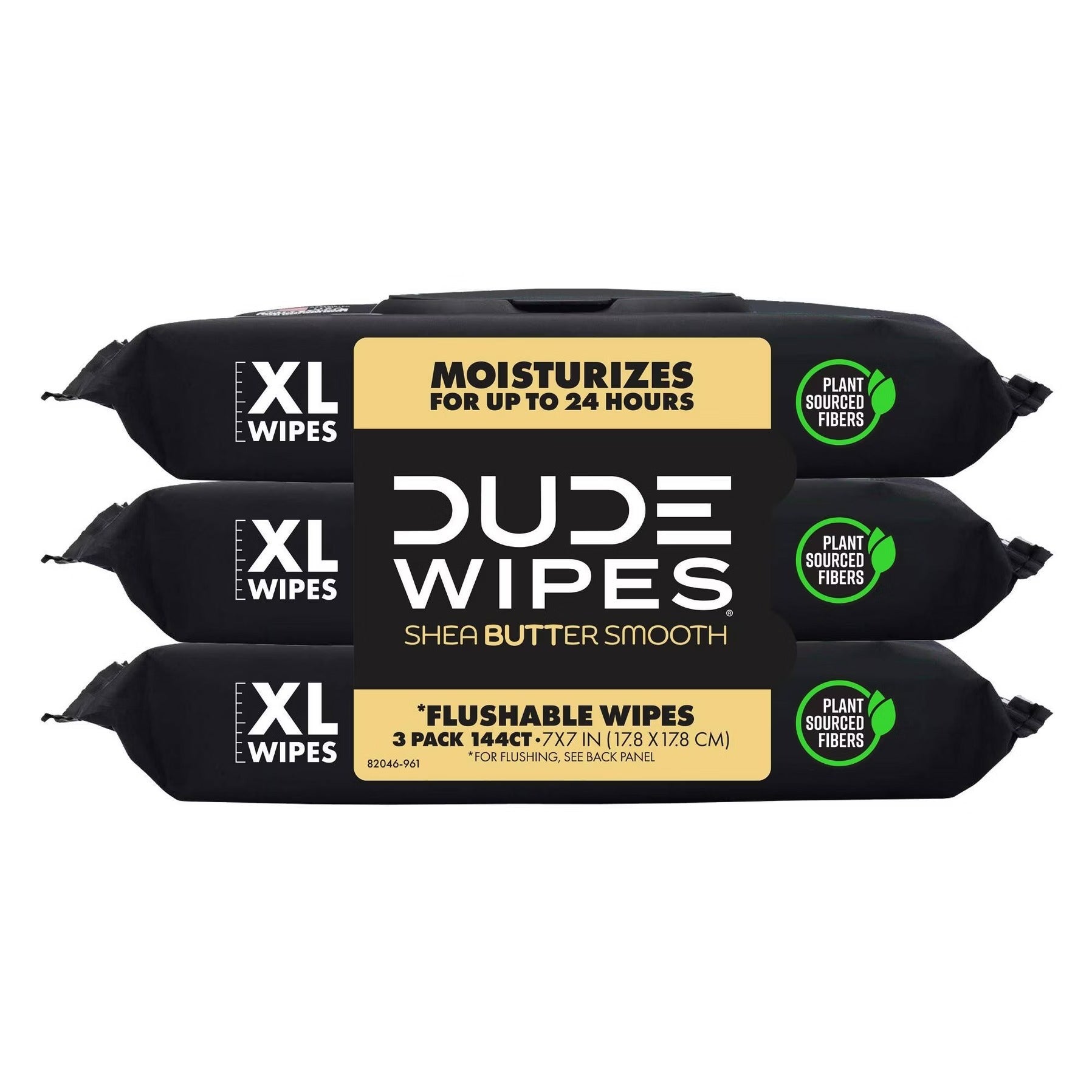 Dude Wipes Shea Butter Flushable Wipes - (3x48)ct/4pk