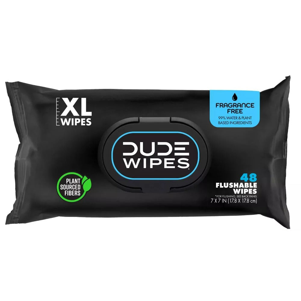 Dude Wipes Unscented Flushable Wipes - (3x48)ct/4pk