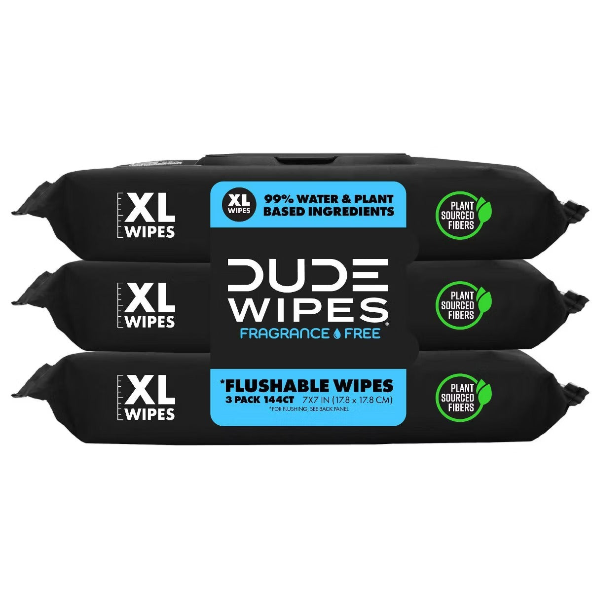 Dude Wipes Unscented Flushable Wipes - (3x48)ct/4pk