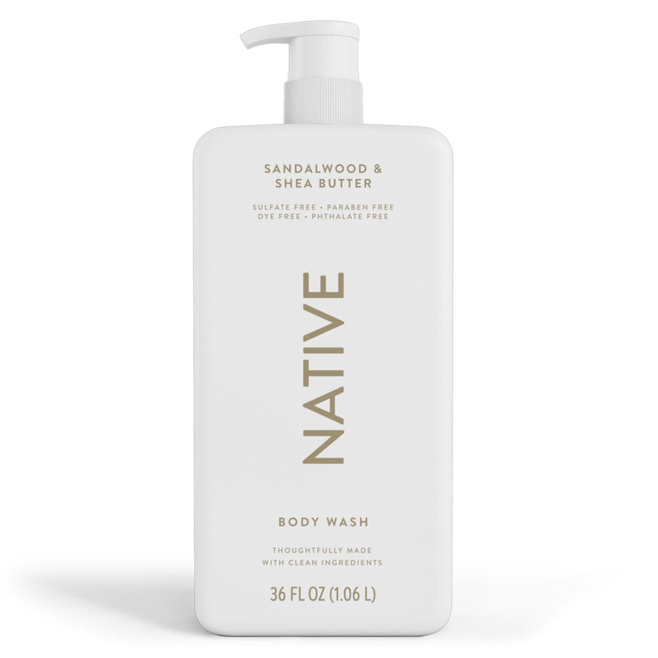 Native Sandalwood & Shea Butter Body Wash - 36oz/4pk