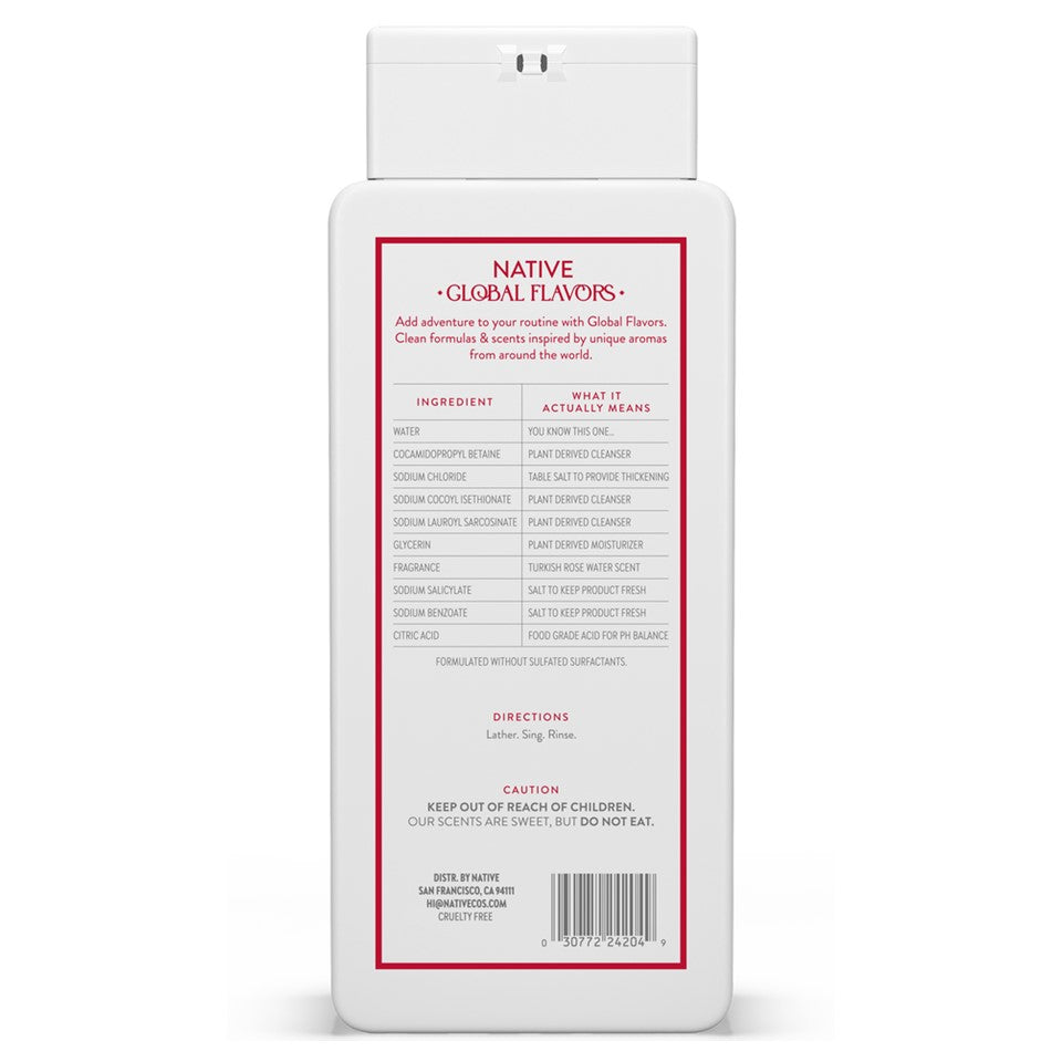 Native Turkish Rose Water Limited Edition Body Wash - 18oz/6pk