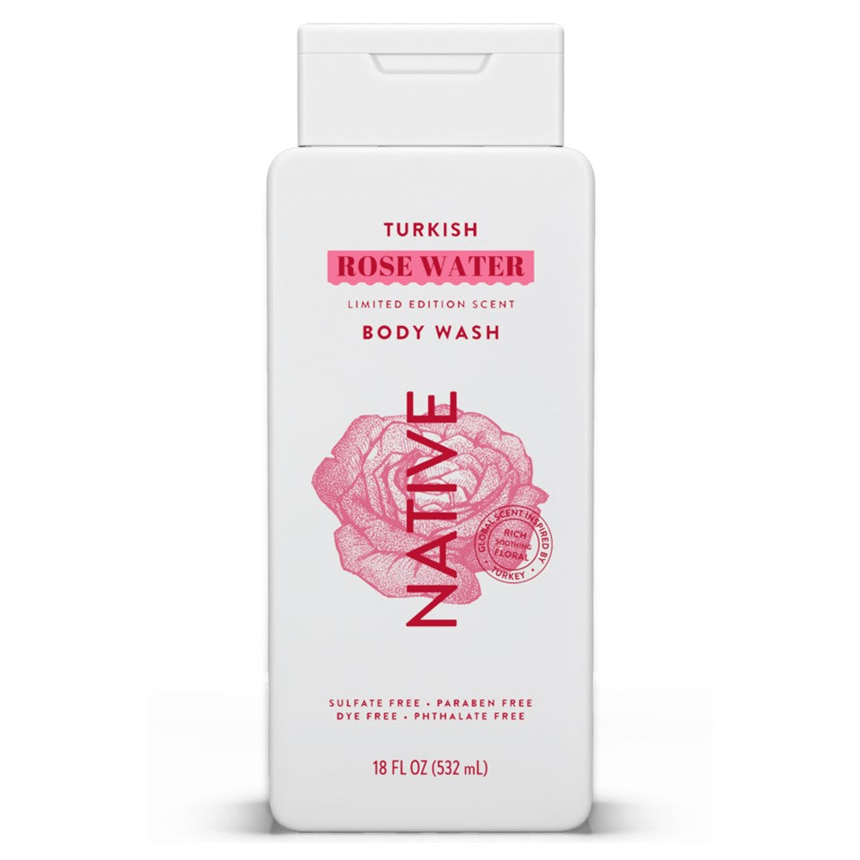 Native Turkish Rose Water Limited Edition Body Wash - 18oz/6pk