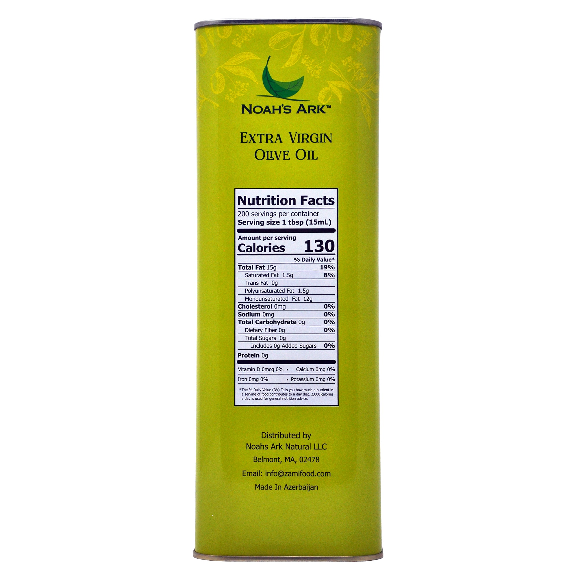 Noah's Ark Arbequina Extra Virgin Olive Oil - 3L/101oz/4pk