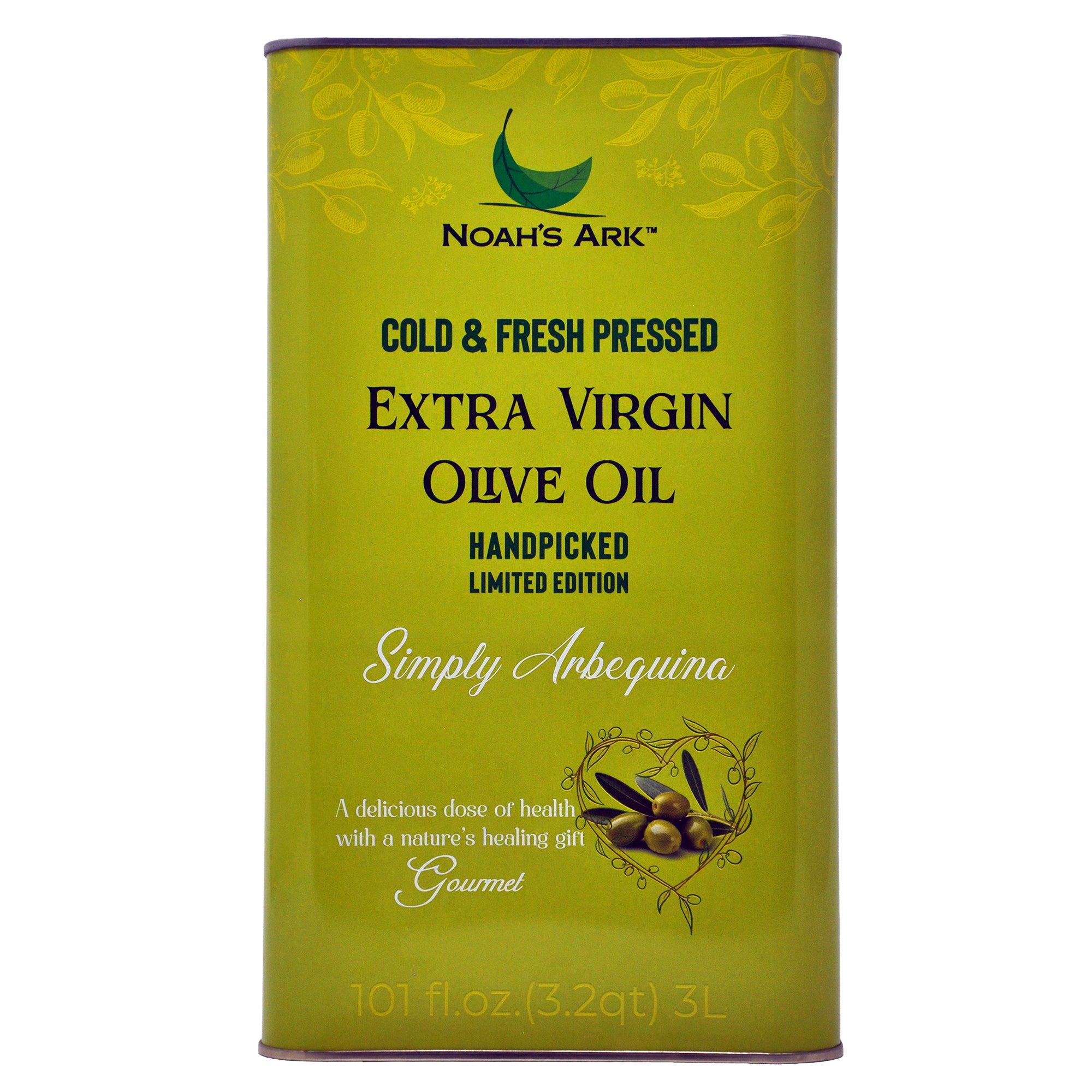 Noah's Ark Arbequina Extra Virgin Olive Oil - 3L/101oz/4pk