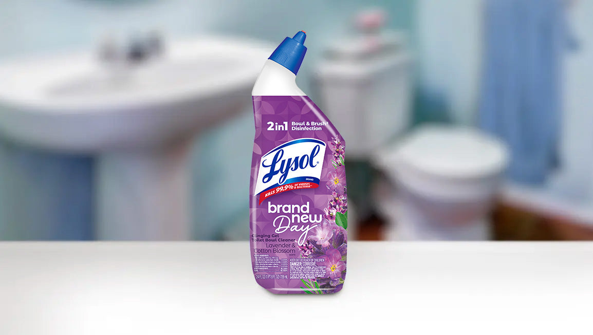 Lysol Toilet Bowl Cleaner - Brand New Day Lavender & Cotton Blossom - 24oz/9pk