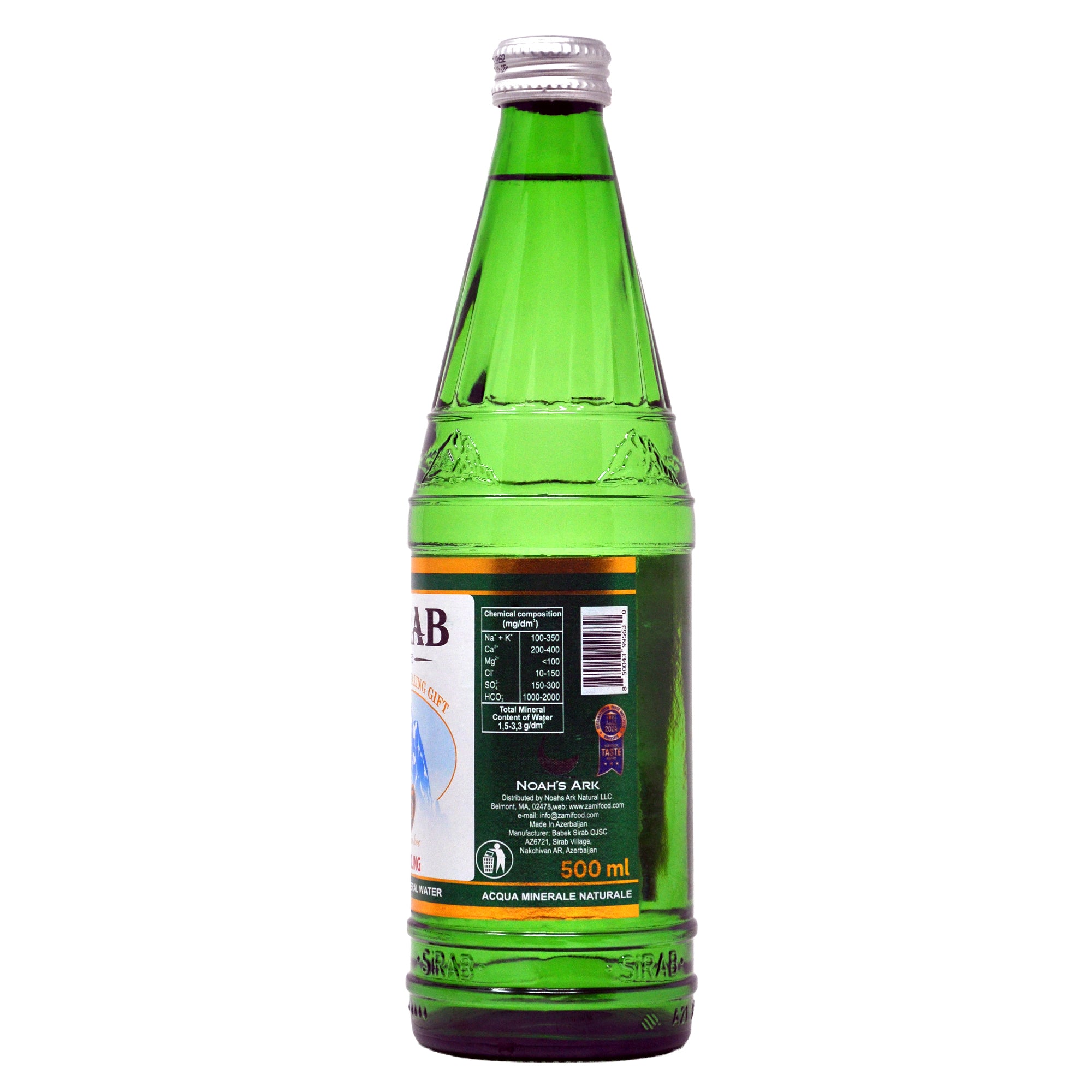 Sirab Sparkling Water - 500ml/16.9oz/20pk