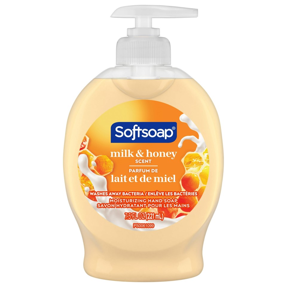 SoftSoap Liquid Hand Soap Pump Milk & Honey - 7.5oz/6pk