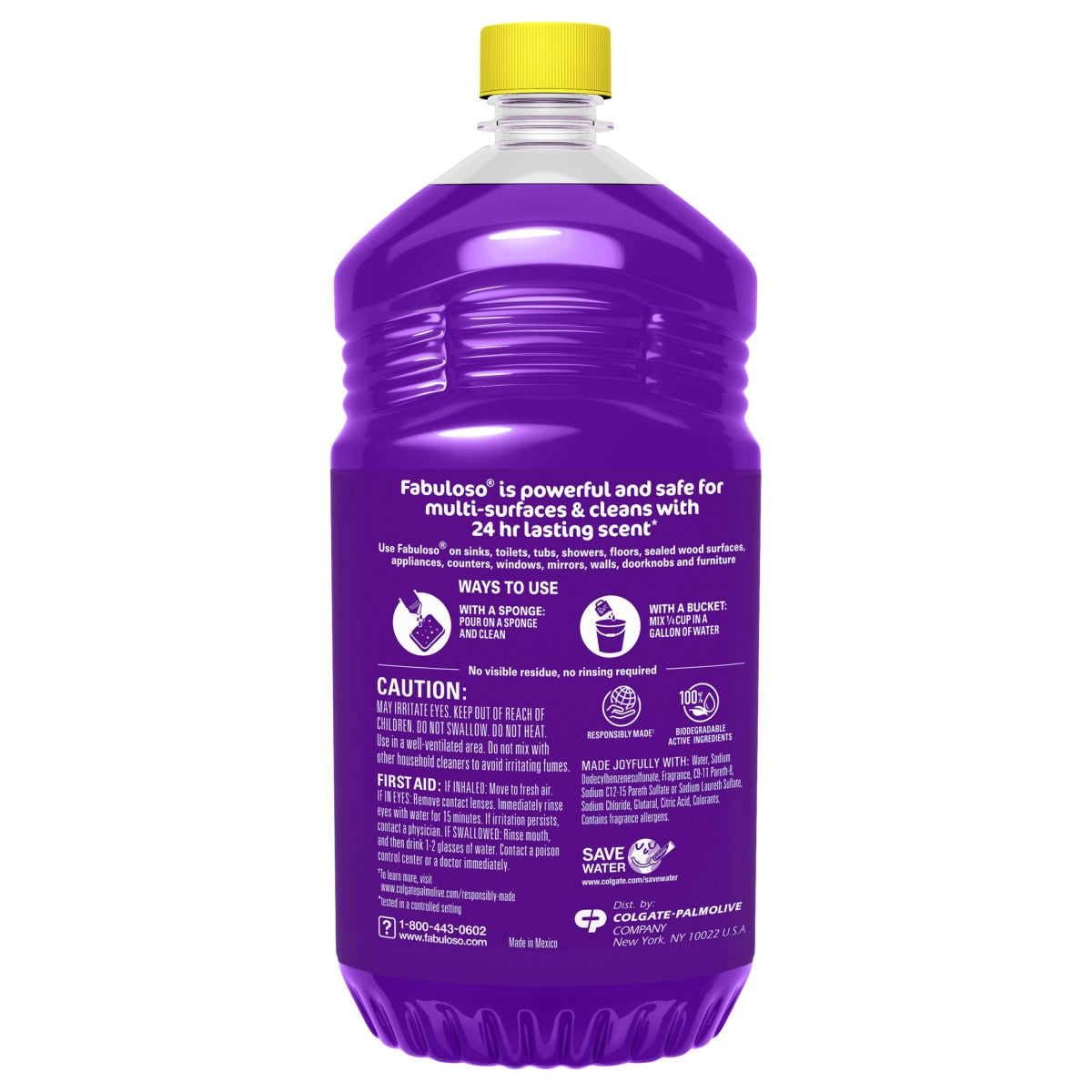 Fabuloso All Purpose Cleaner New 2X Concentrated Formula Lavender - 56oz/6pk