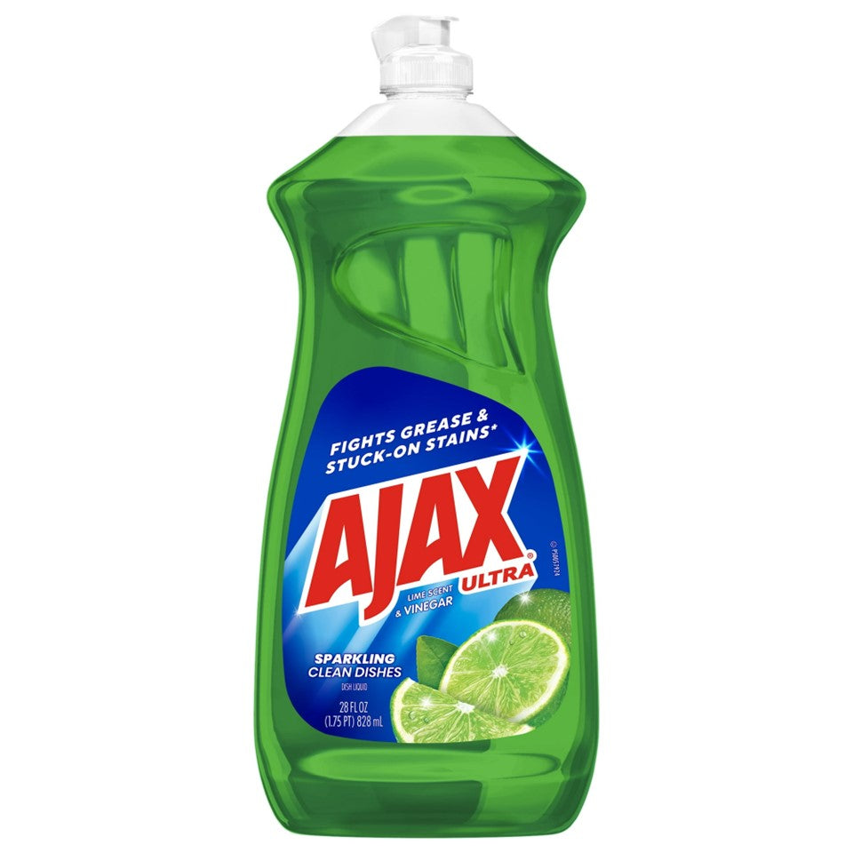 Ajax Ultra Dish Liquid Soap Lime & Vinegar - 28oz/9pk