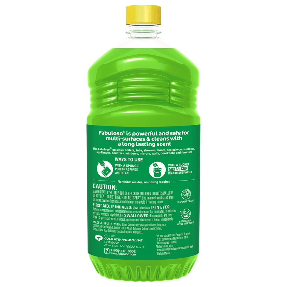 Fabuloso 2X Concentrated Formula Multi Purpose Cleaner Passion of Fruits - 56oz/6pk