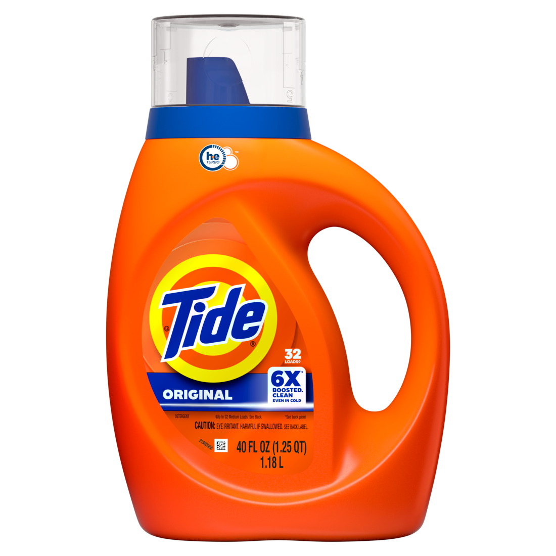 Tide Liquid Laundry Detergent Original Scent 32 Loads Boosted Clean Even In Cold Water Laundry Soap Concentrated Liquid Detergent - 40oz/6pk