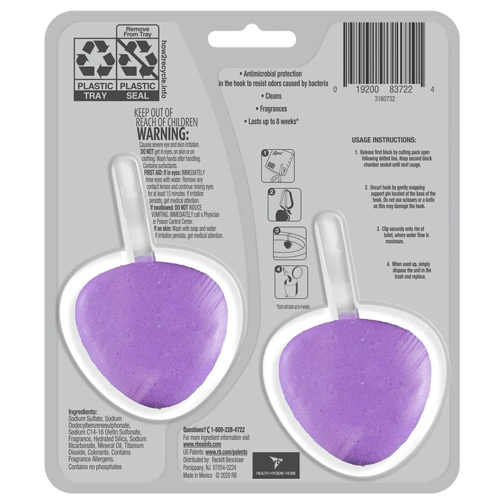 Lysol No Mess Automatic Toilet Bowl Cleaner - Lavender Fields - 2ct/4pk