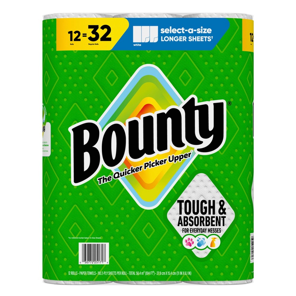 Bounty Select-A-Size 2-Ply Paper Towels 110 Sheets per Roll - 12rolls/1pk