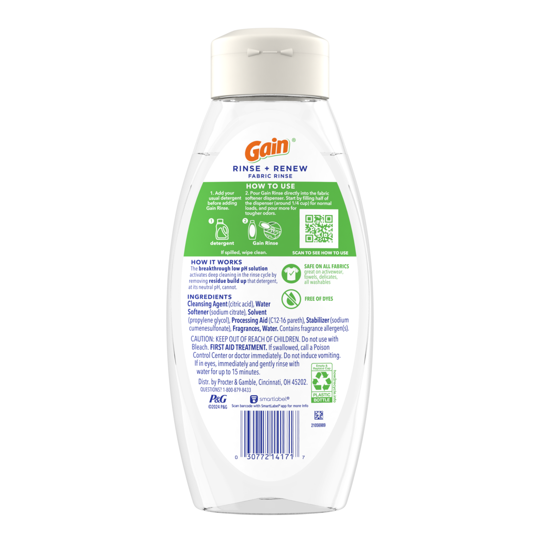 Gain Rinse And Renew Fabric Rinse Dewdrop Dream Odor Fighter - 25.5oz/6pk