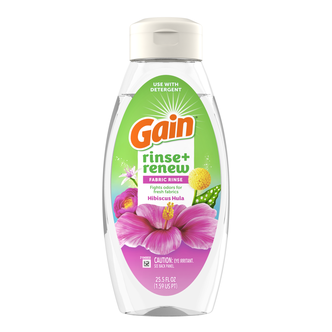 Gain Rinse And Renew Fabric Rinse Hibiscus Hula Odor Fighter - 25.5oz/6pk