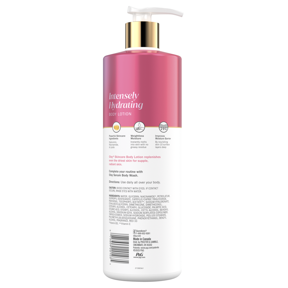 Olay Intensely Hydrating Body Lotion With Hyaluronic Acid And Niacinamide - 17oz/6pk