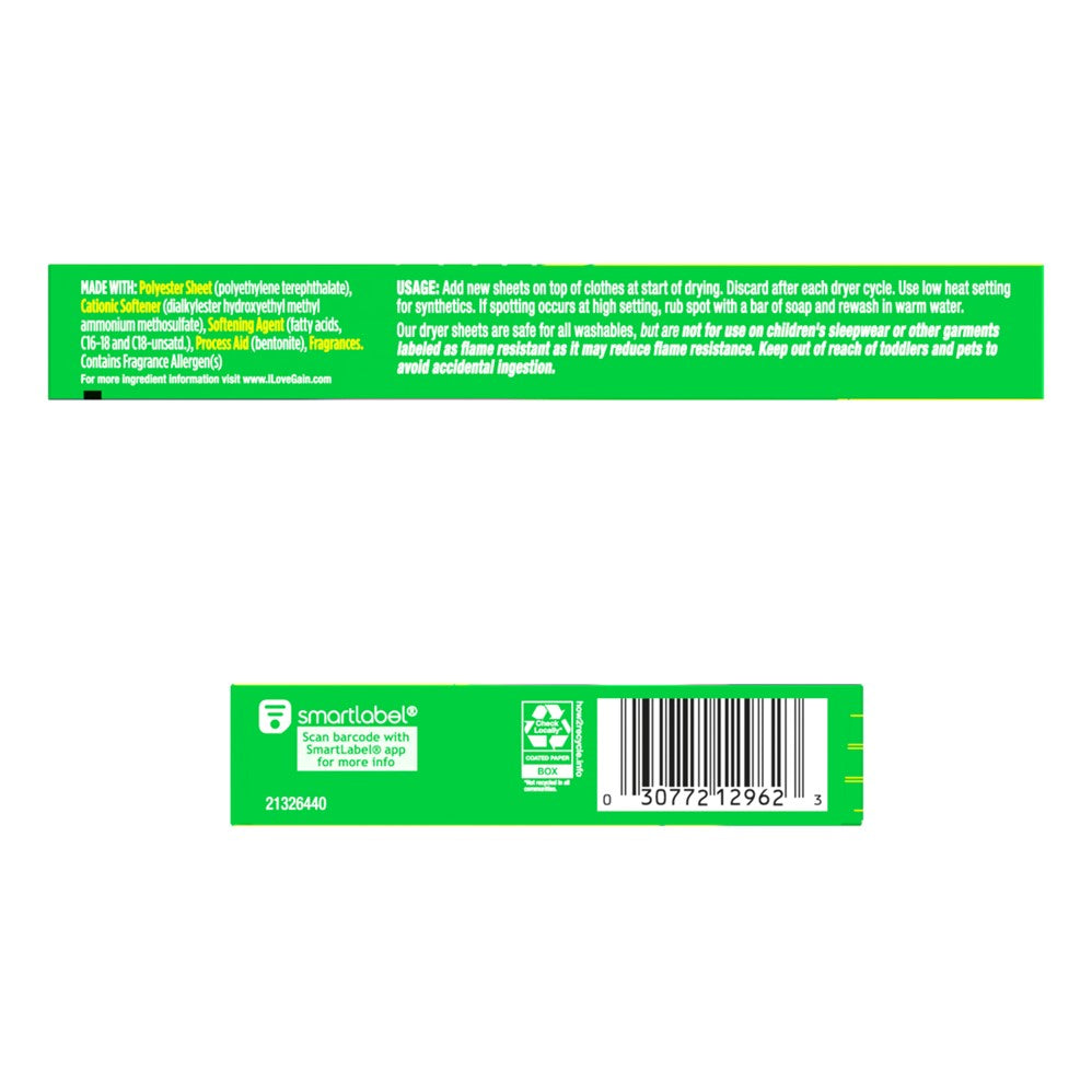 Gain Dryer Sheets Plus Odor Defense Super Fresh Blast Scent Helps Fight Static And Odor Laundry Sheets - 15ct/15pk