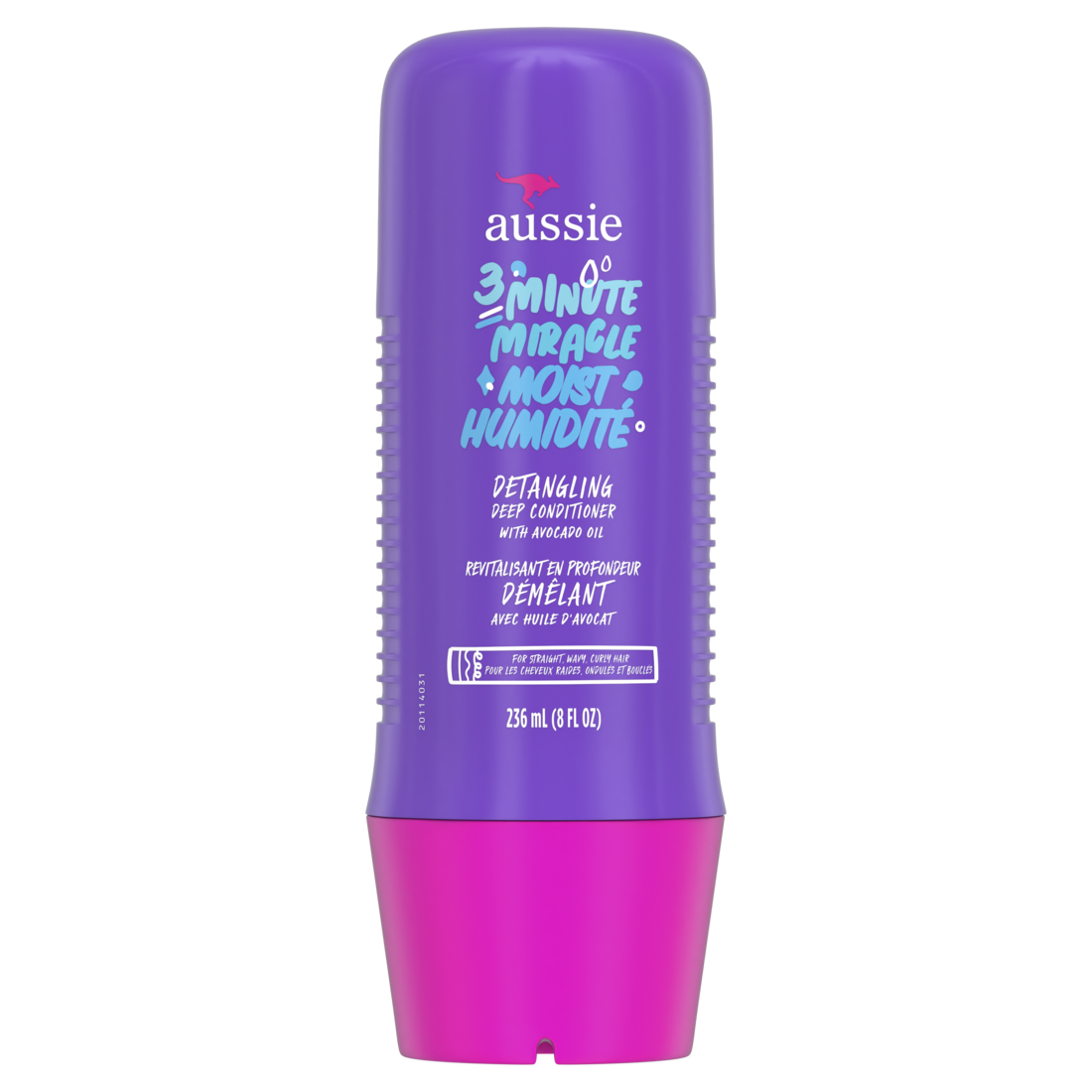 Aussie 3 Minute Miracle Moist Detangling Deep Conditioner Treatment With Avocado Oil Paraben And Sulfate Free - 8oz/6pk