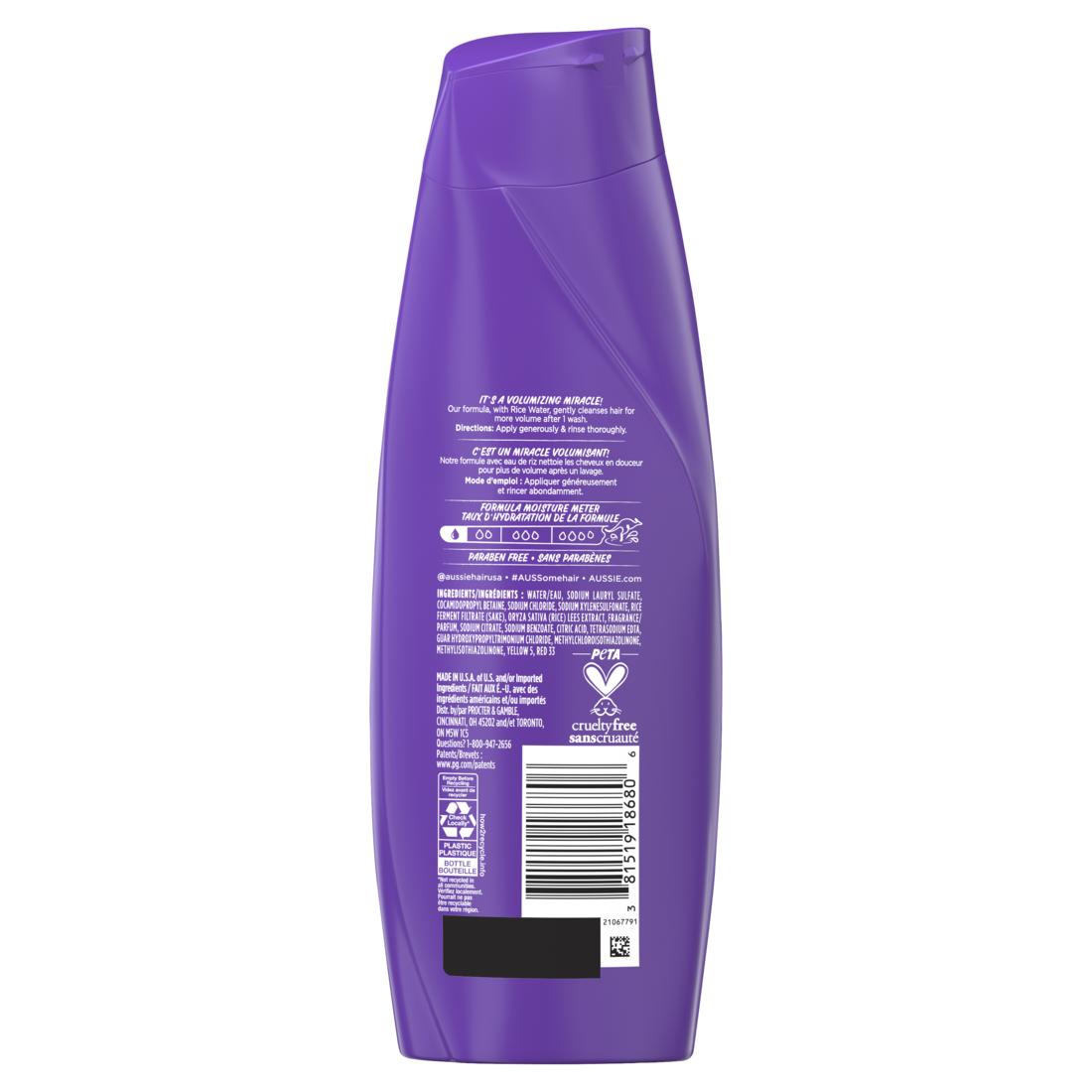 Aussie Miracle Volume Shampoo To Add Body Paraben-Free Volumizing - 12.1oz/6pk