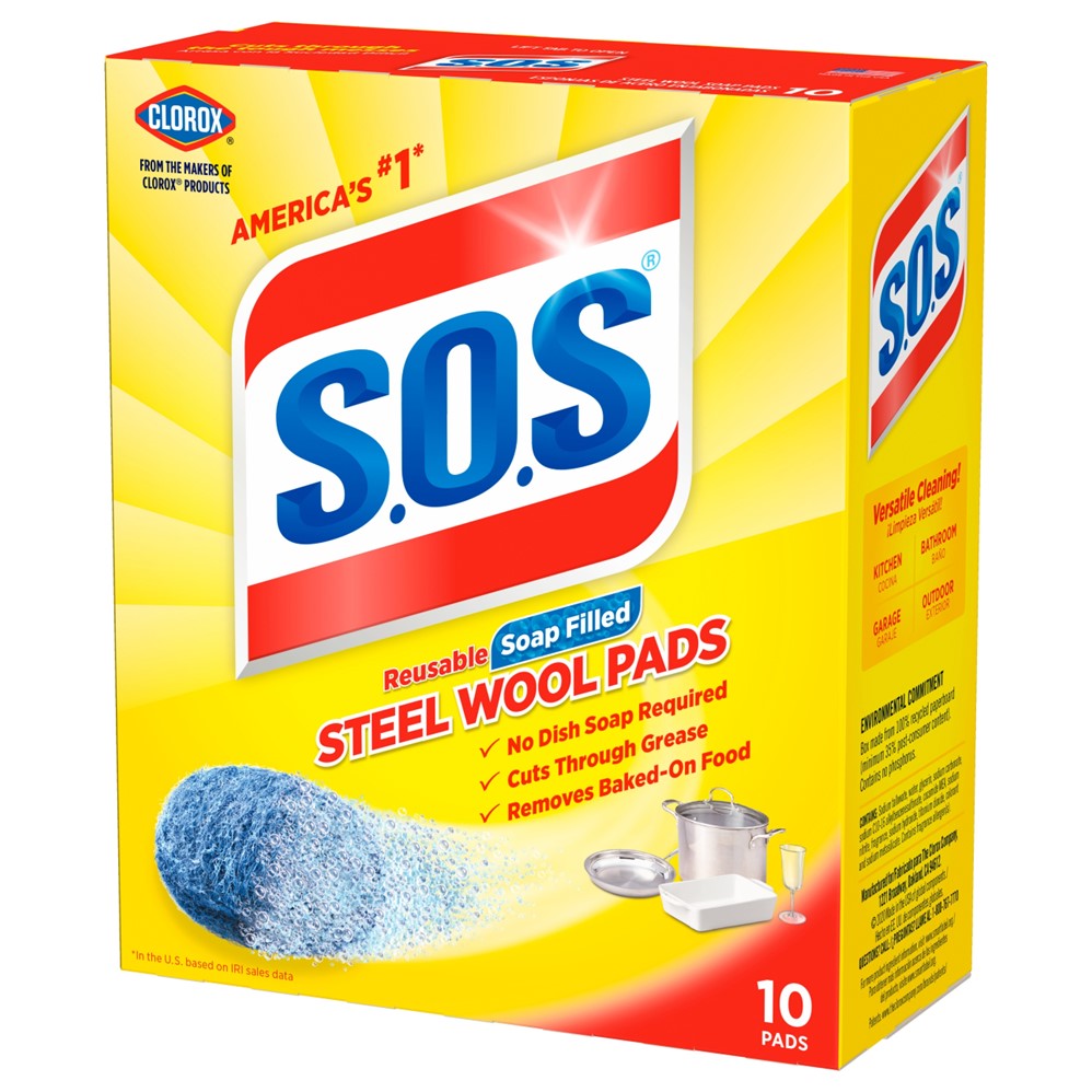 S.O.S. Steel Wool Soap Pads - 10ct/6pk