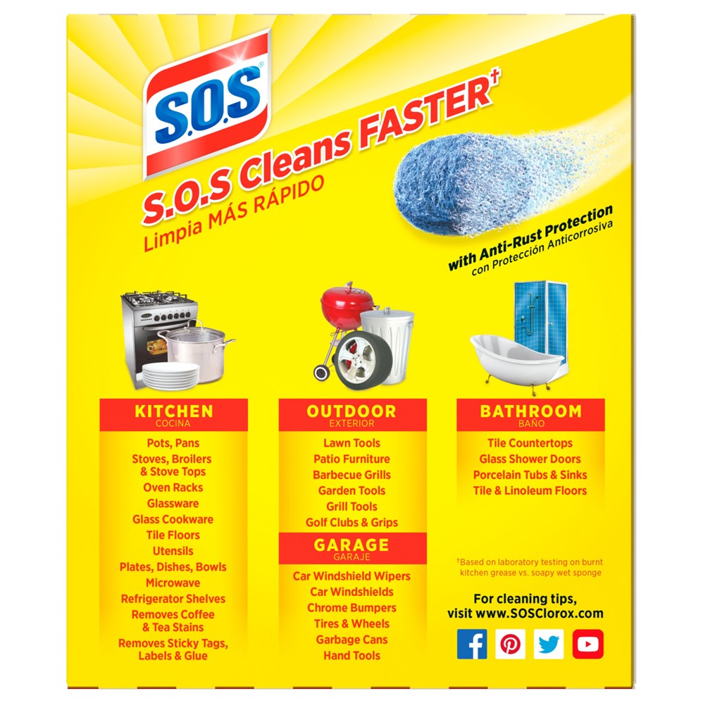 S.O.S. Steel Wool Soap Pads - 10ct/6pk