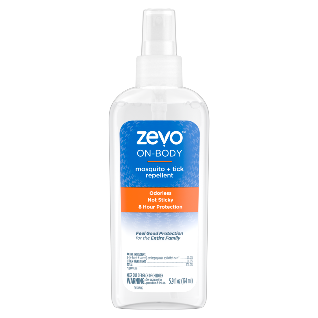 Zevo On Body Mosquito and Tick Repellent - Bug Spray - Pump Spray - 5.9oz/8pk