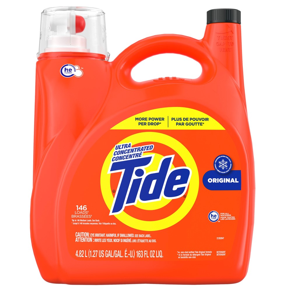 Tide HE Ultra Liquid Laundry Original 146 Loads - 163oz/4pk