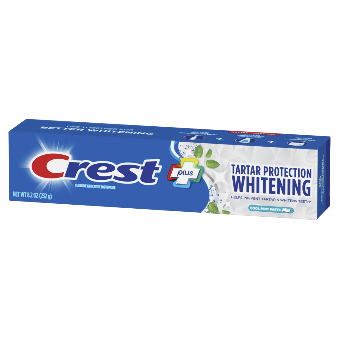 Crest Plus Tartar Protection Toothpaste Whitening Cool Mint - 8.2oz/24pk