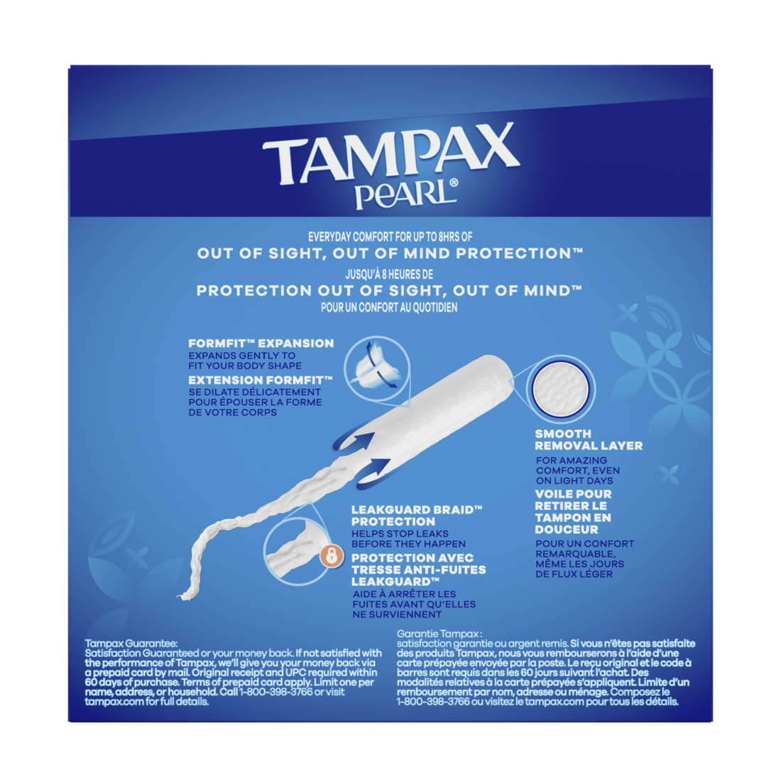 Tampax Pearl Tampons With Leakguard Braid Ultra Absorbency Unscented - 18ct/12pk