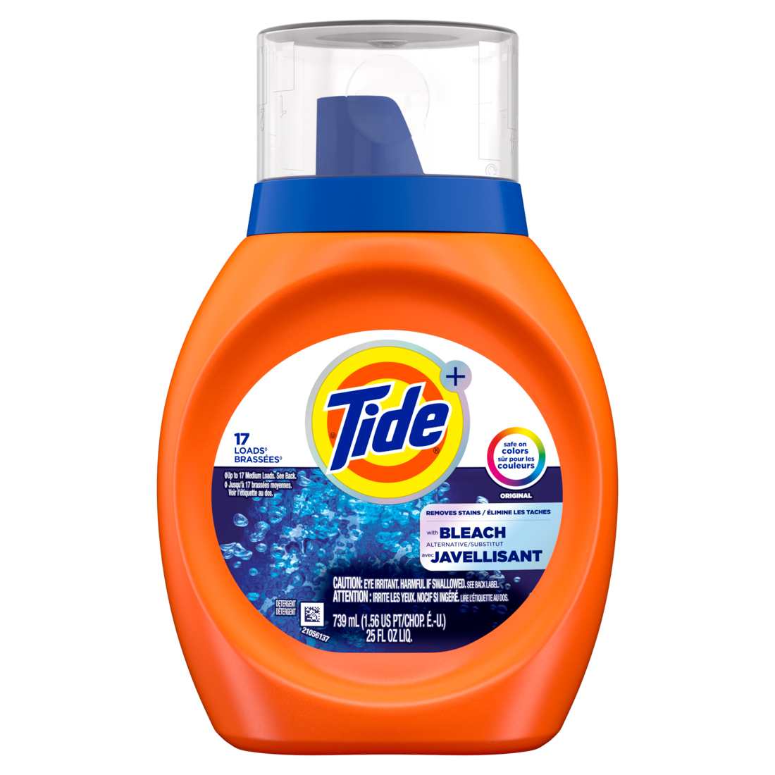 Tide Bleach Alternative Liquid Laundry Detergent Original Scent 17 Loads He Compatible - 25oz/6pk
